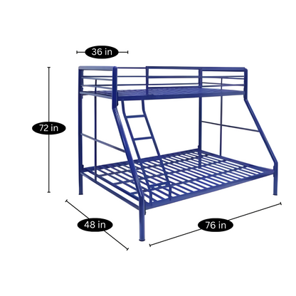 Opal Metal Bunk Bed in Blue Color