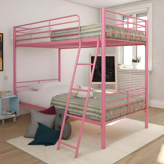 Manak Metal Bunk Bed in Pink Color