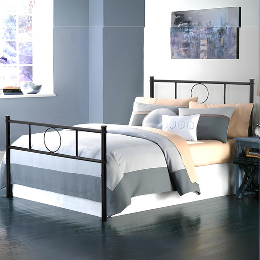 Crisis Without Storage Metal Bed (Color - Black)