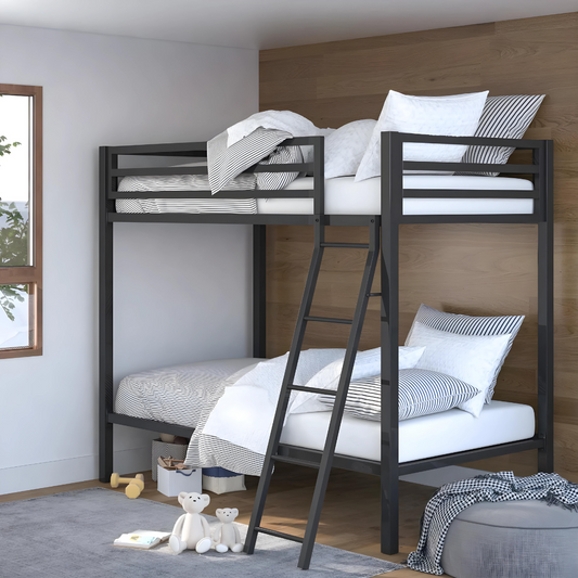 Evan Metal Bunk Bed in Black Color