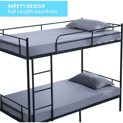 Ella Metal Bunk Bed in Black Color - Space Saving Metal Bunk Bed