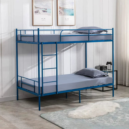 Ella Metal Bunk Bed in Blue Color - Space Saving Metal Bunk Bed