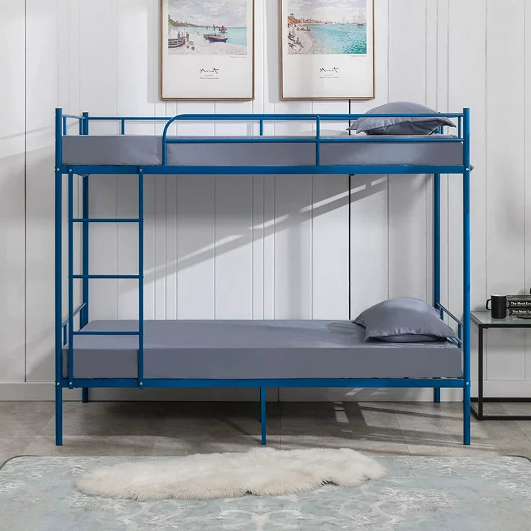 Ella Metal Bunk Bed in Blue Color - Space Saving Metal Bunk Bed