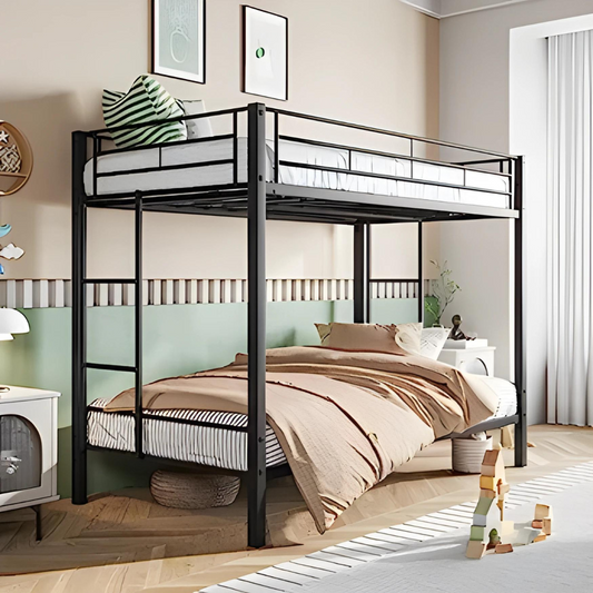 Lapis Metal Bunk Bed in Black Color