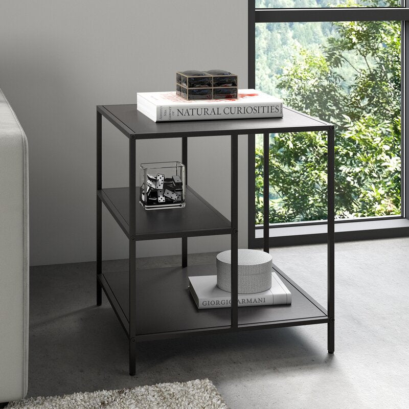 Designer Metal Side Table in Black Finish and Powder Coating