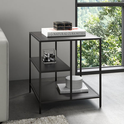 Designer Metal Side Table in Black Finish and Powder Coating