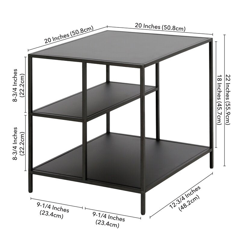 Designer Metal Side Table in Black Finish and Powder Coating