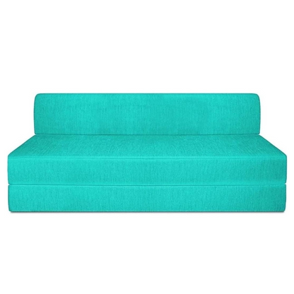 Mae Light Blue Foldable Mattress Sofa Bed