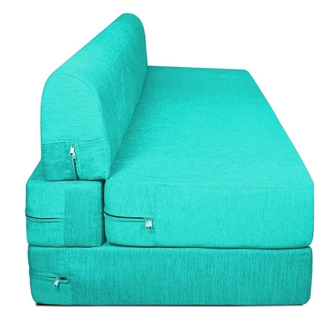 Mae Light Blue Foldable Mattress Sofa Bed