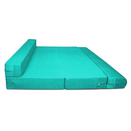 Mae Light Blue Foldable Mattress Sofa Bed