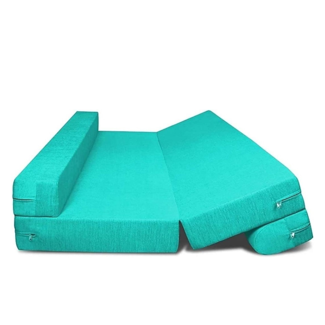 Mae Light Blue Foldable Mattress Sofa Bed