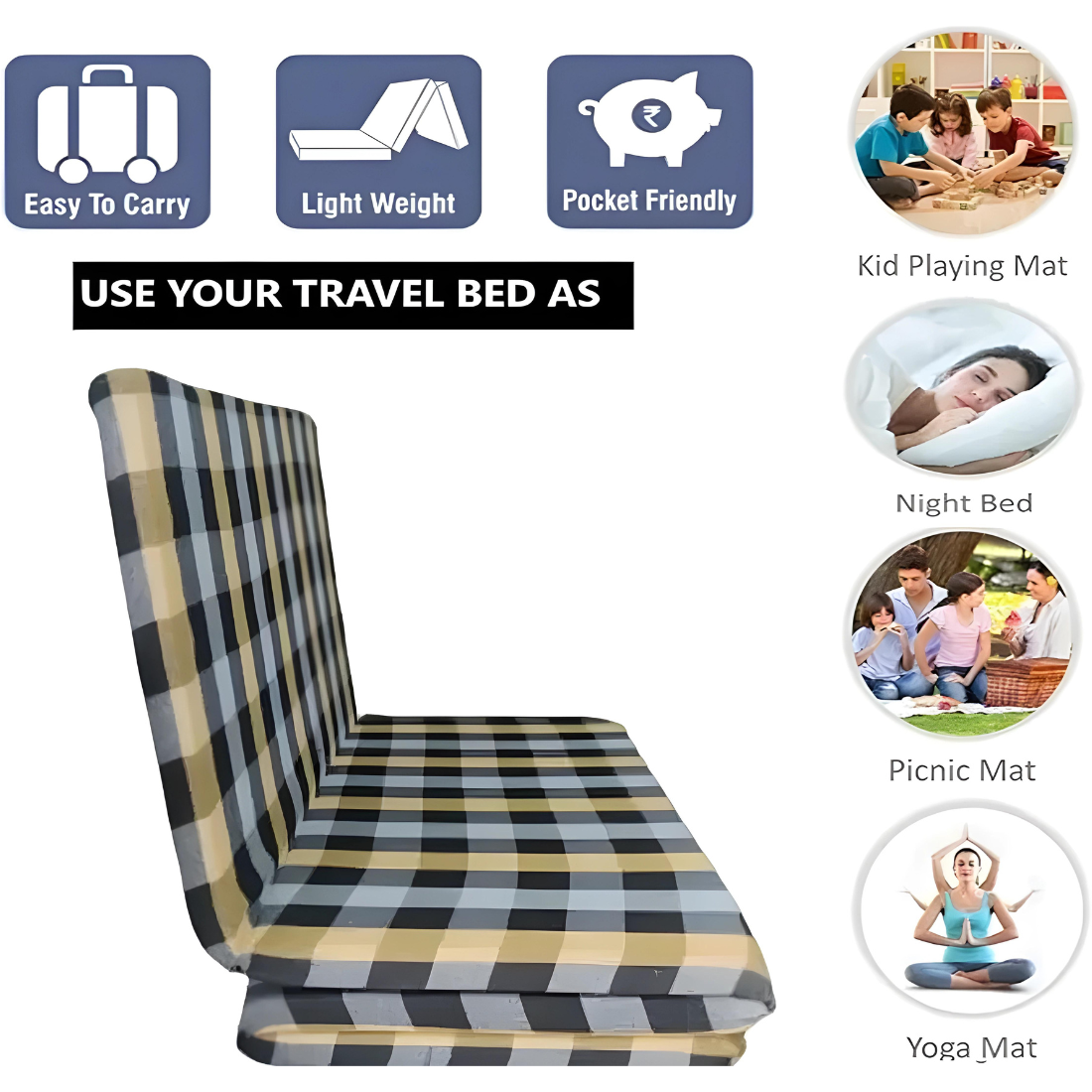 Lydia Multi Color Foldable Mattress