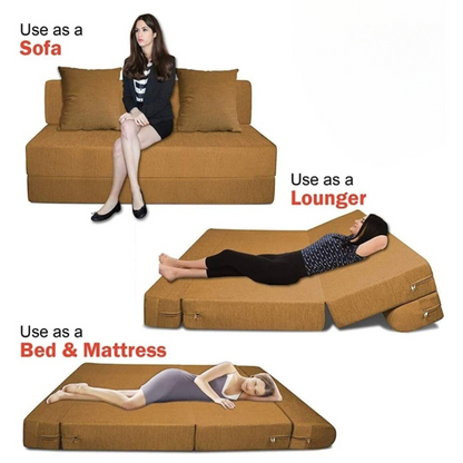 Nadia Camel Foldable Mattress Sofa Bed