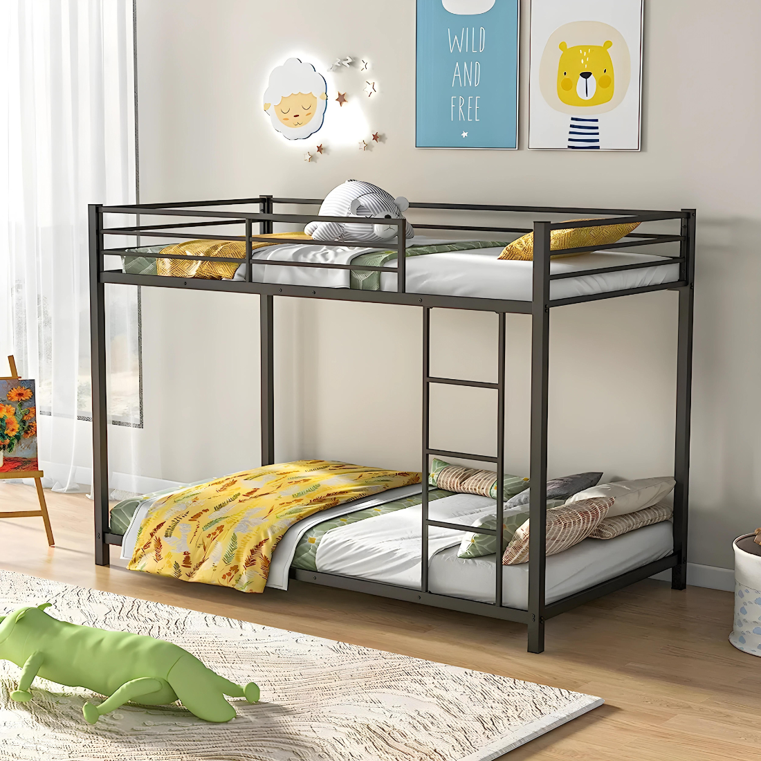 Onyx Metal Bunk Bed in Black Color