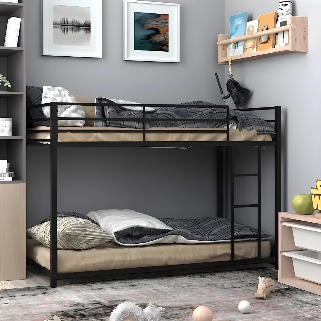 Onyx Metal Bunk Bed in Black Color