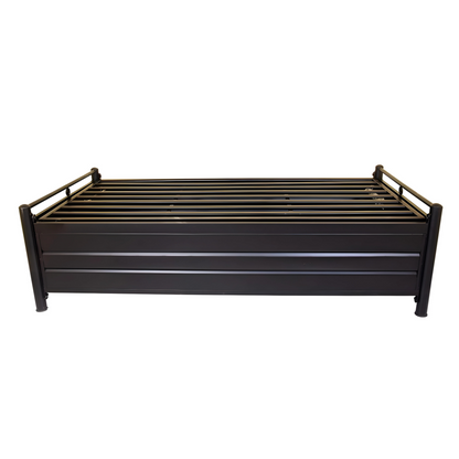 Tosca Hydraulic Storage Metal Diwan Bed (Color - Black)