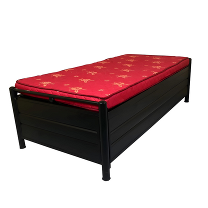 Tosca Hydraulic Storage Metal Diwan Bed (Color - Black)