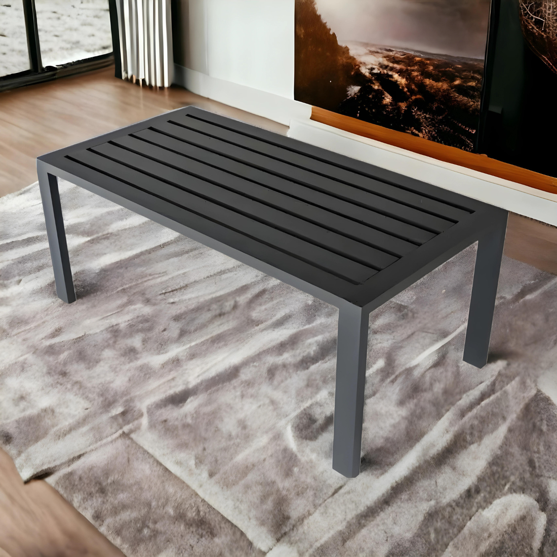 Octave Black Multi Purpose Ottoman Metal Bench