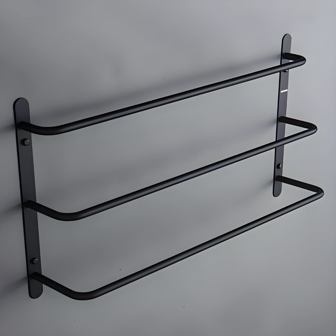 Designer Modern Multi Purpose Metal Stand in Black Finish and Powder Coating