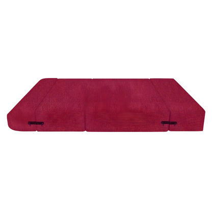 Gabby Red Foldable Mattress Sofa Bed with Designer Cushion