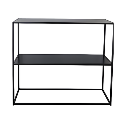 Multi Purpose Metal Shelf Stand in Black Finish and Powder Coating - Metal Rack