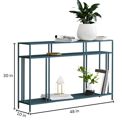 Designer Multi Purpose Metal Stand in Blue Finish and Powder Coating