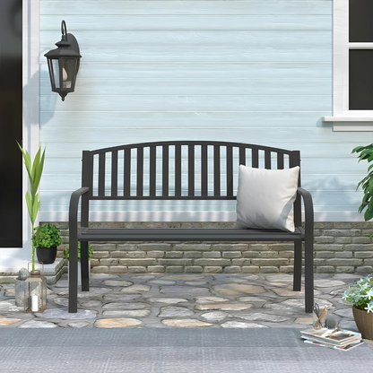 Gala Multi Purpose Designer Black Metal Chair - Garden Bench