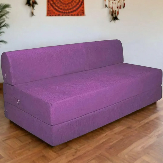 Celia Purple Foldable Mattress Sofa Bed