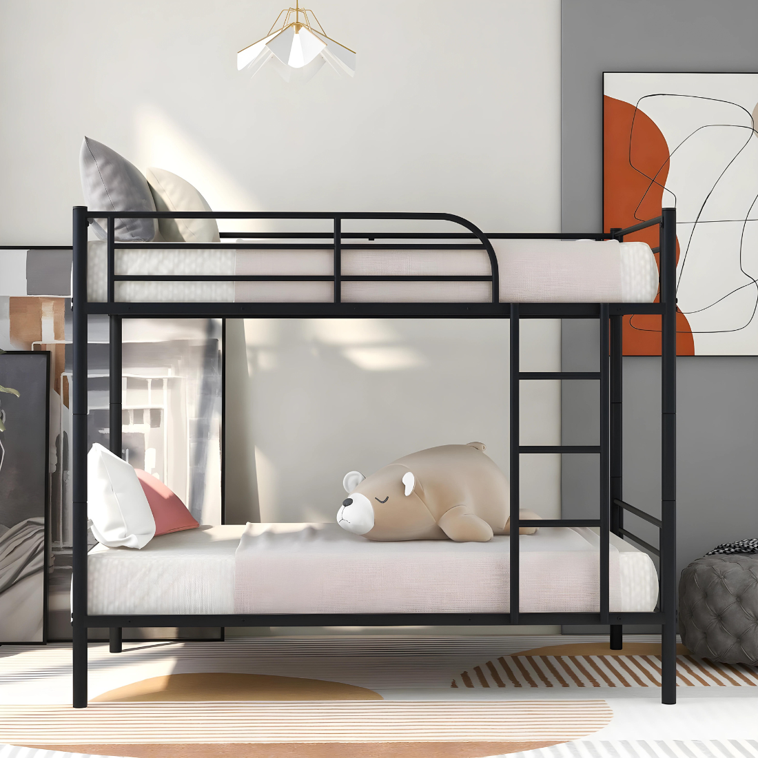 Advik Metal Bunk Bed in Black Color