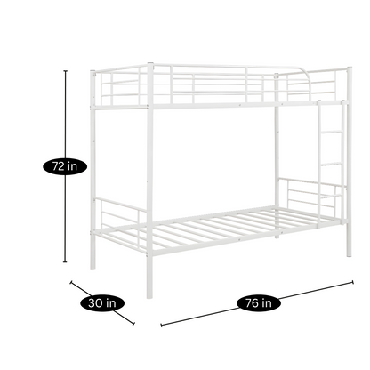 Advik Metal Bunk Bed in White Color