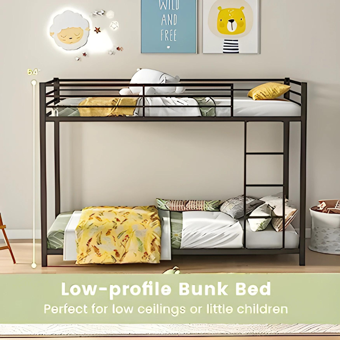 Onyx Metal Bunk Bed in Black Color