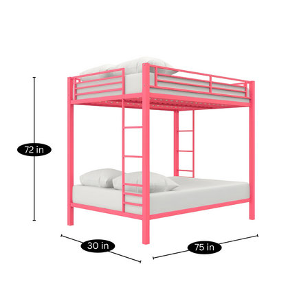 Abil Metal Bunk Bed in Pink Color