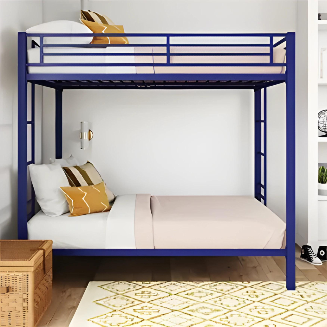 Amar Metal Bunk Bed in Blue Color