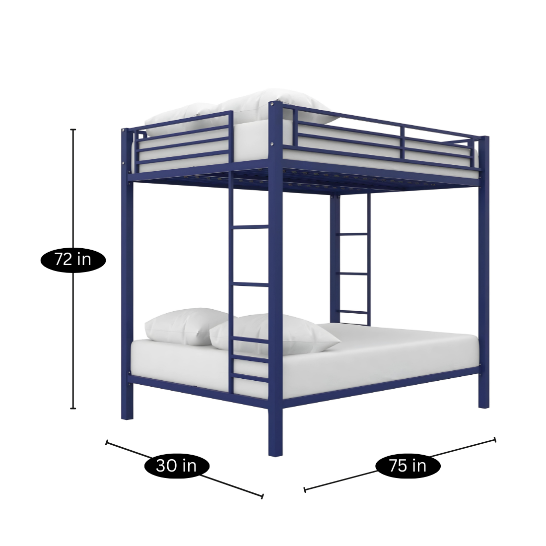 Amar Metal Bunk Bed in Blue Color