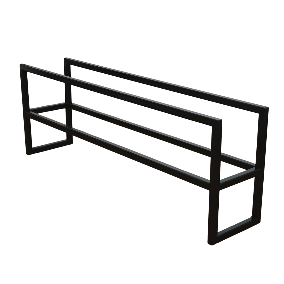 Designer Modern Metal Stand in Black Finish and Powder Coating