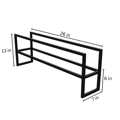 Designer Modern Metal Stand in Black Finish and Powder Coating