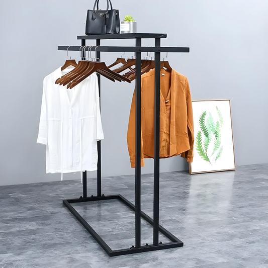 Multi Purpose Designer Metal Stand in Black Finish and Powder Coating with Wooden Top