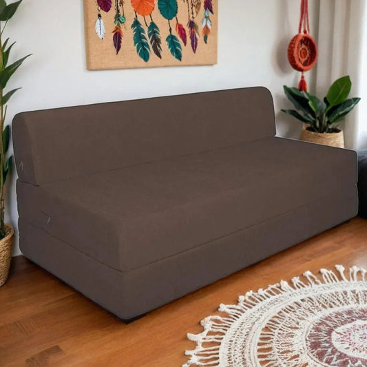 Etta Brown Foldable Mattress Sofa Bed