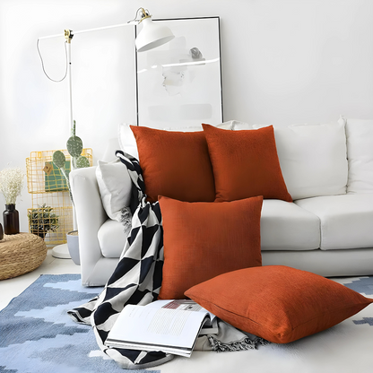 Orange Set of 2 Cushion with Quality Material