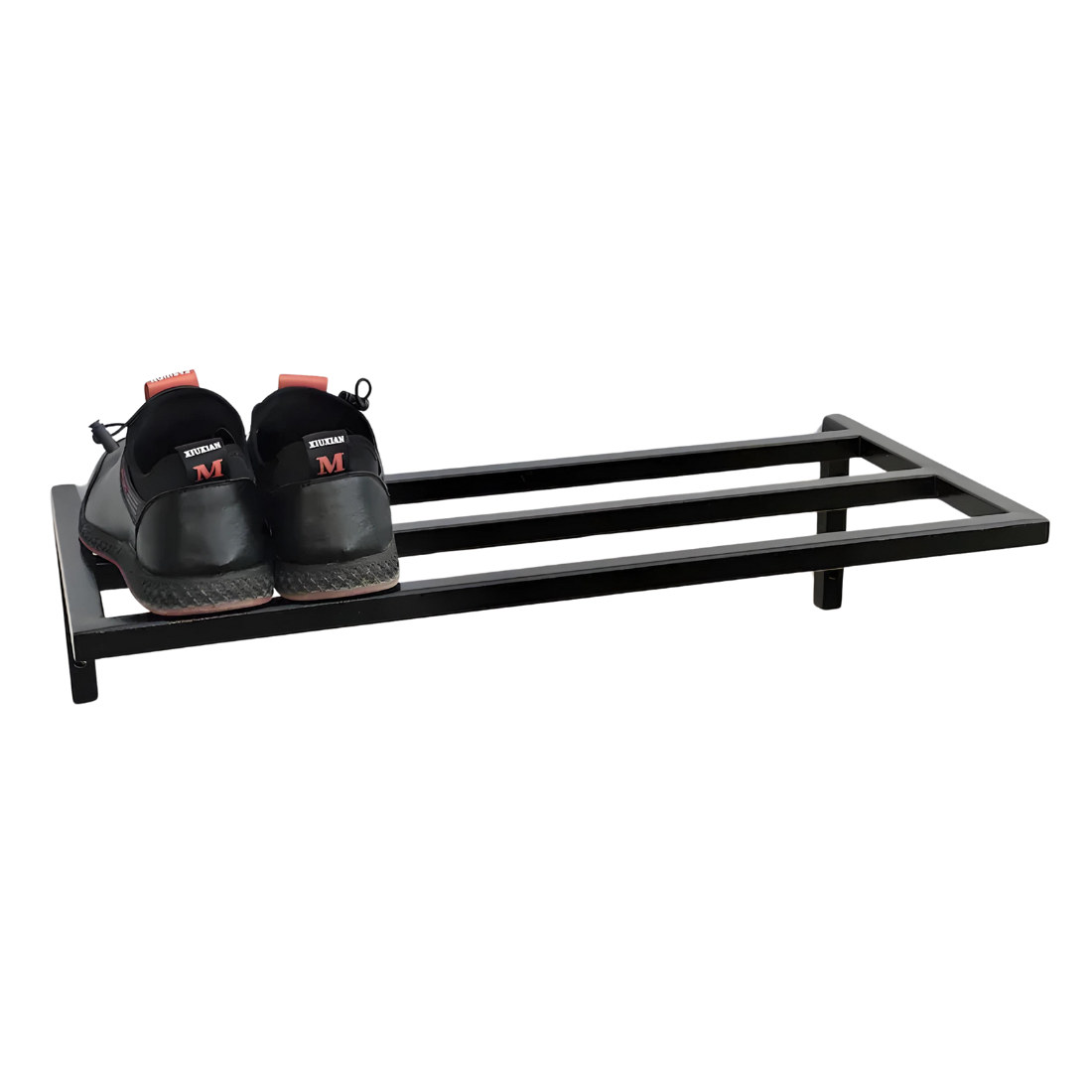 Metal Shoe Stand in Black Finish and Powder Coating