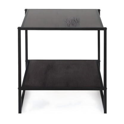 Metal Side Table in Black Finish and Powder Coating